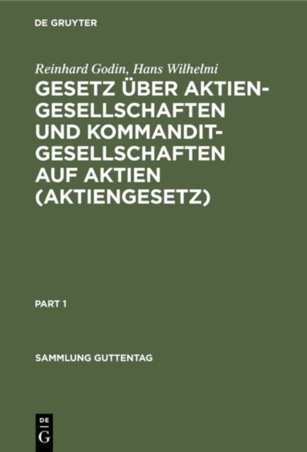 Gesetz Uber Aktiengesellschaften Und Kommanditgesellschaften Auf Aktien (Aktiengesetz)