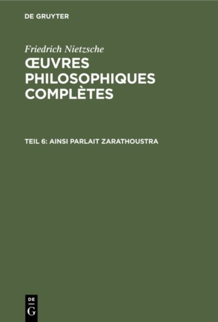 Ainsi Parlait Zarathoustra