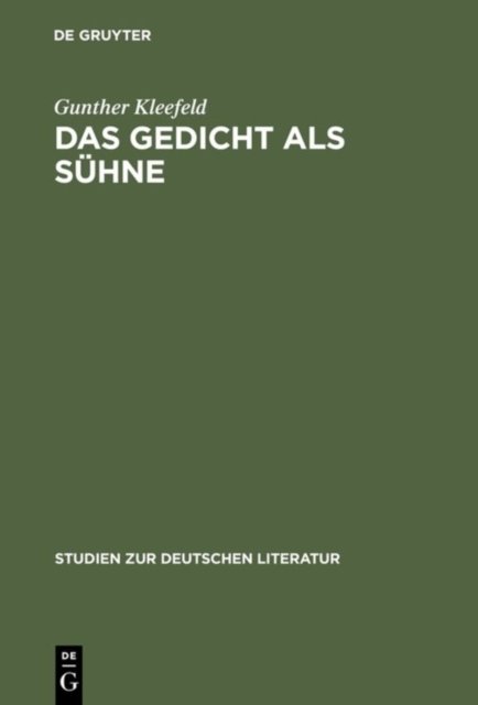Das Gedicht als Suhne