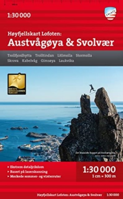Lofoten: Austvagøya - Svolvær - Høyfjellskart