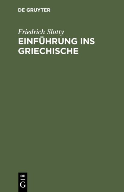 Einfuhrung ins Griechische