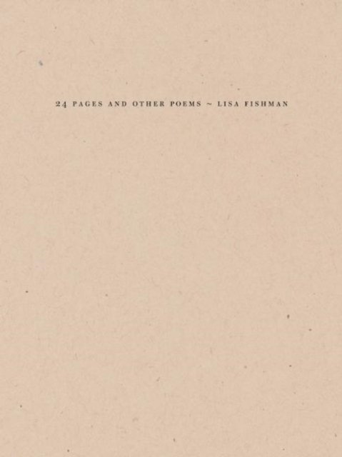 24 Pages and other poems