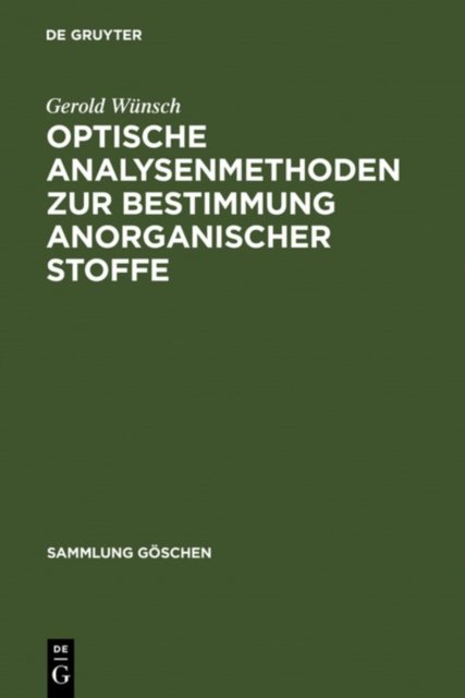 Optische Analysenmethoden Zur Bestimmung Anorganischer Stoffe