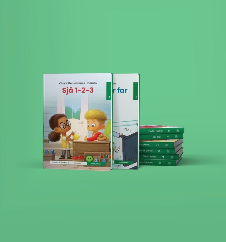 Grøn pakke Leseunivers frå Cappelen Damm - nivå 1-5