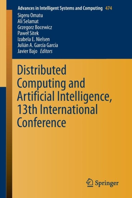 Distributed Computing and Artificial Intelligence, 13th International Conference