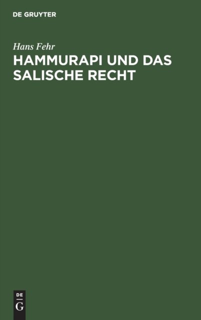 Hammurapi Und Das Salische Recht