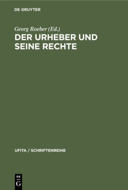 Urheber und seine Rechte