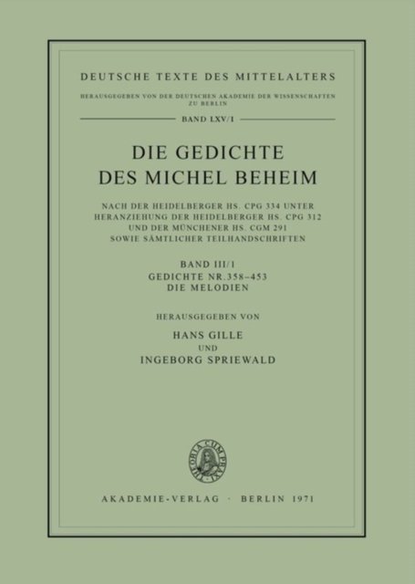 Die Gedichte DES Michel Beheim
