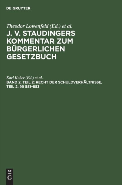 Recht Der Schuldverhaltnisse, Teil 2. §§ 581-853