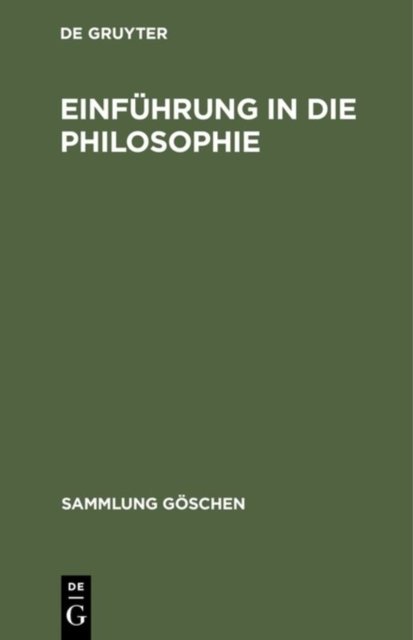 Einfuhrung in die Philosophie