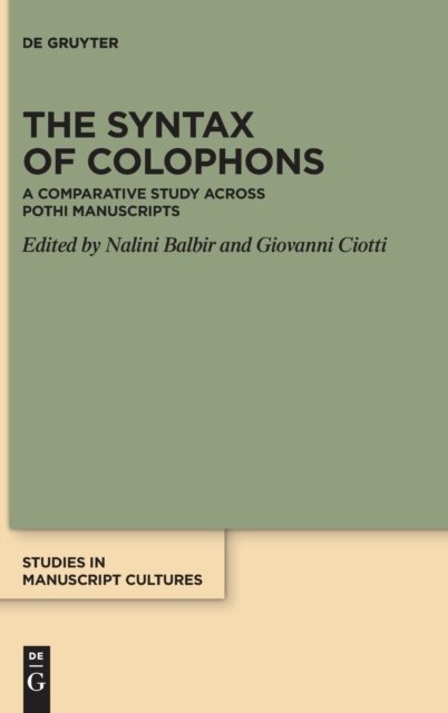 The Syntax of Colophons