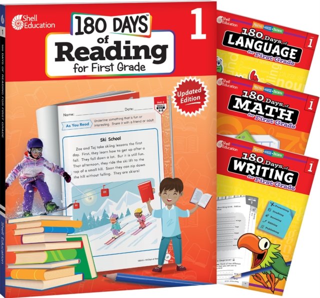 180 Days™: Reading, Math, Writing, & Language for Grade 1: 4-Book Set