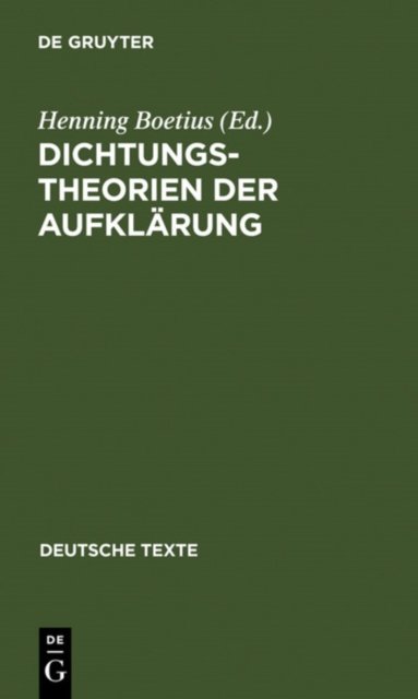 Dichtungstheorien Der Aufklarung