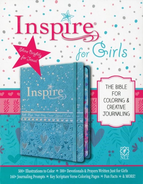 Inspire Bible for Girls NLT (Hardcover LeatherLike, Blue)