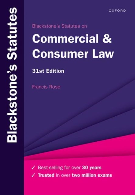 Blackstone''s Statutes on Commercial & Consumer Law