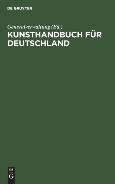 Kunsthandbuch Fur Deutschland