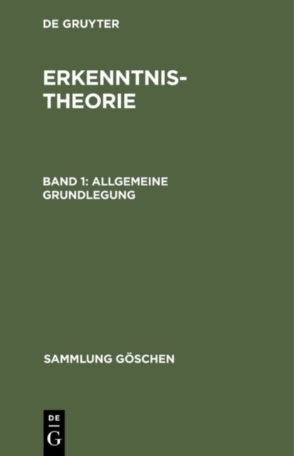 Allgemeine Grundlegung