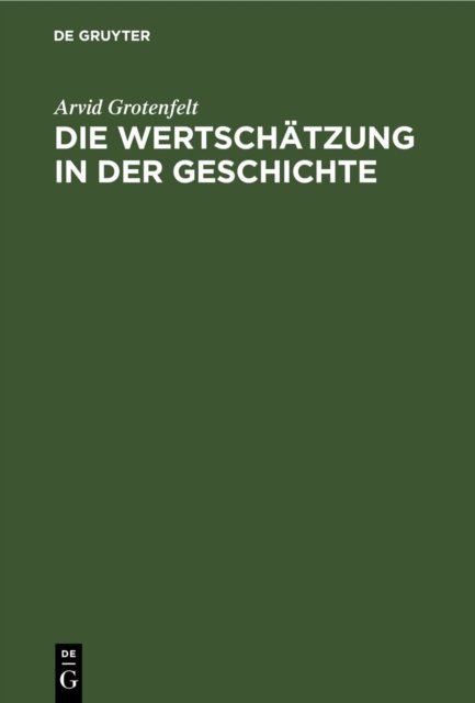 Die Wertschatzung in Der Geschichte