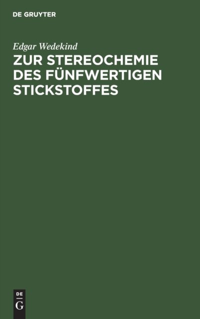 Zur Stereochemie Des Funfwertigen Stickstoffes