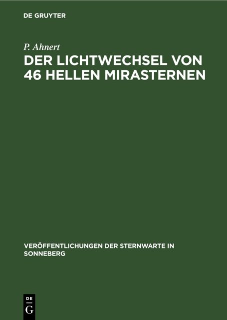 Lichtwechsel von 46 hellen Mirasternen