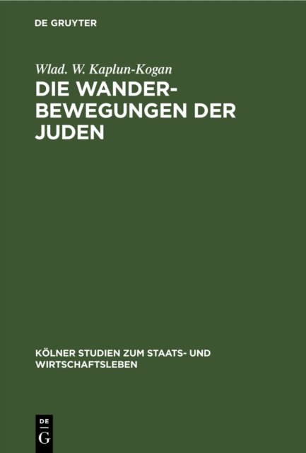 Die Wanderbewegungen Der Juden