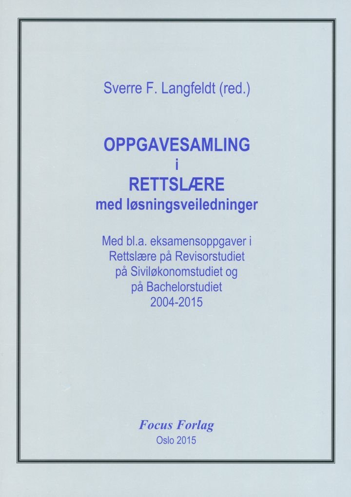 Oppgavesamling i rettslære med løsningsveiledninger