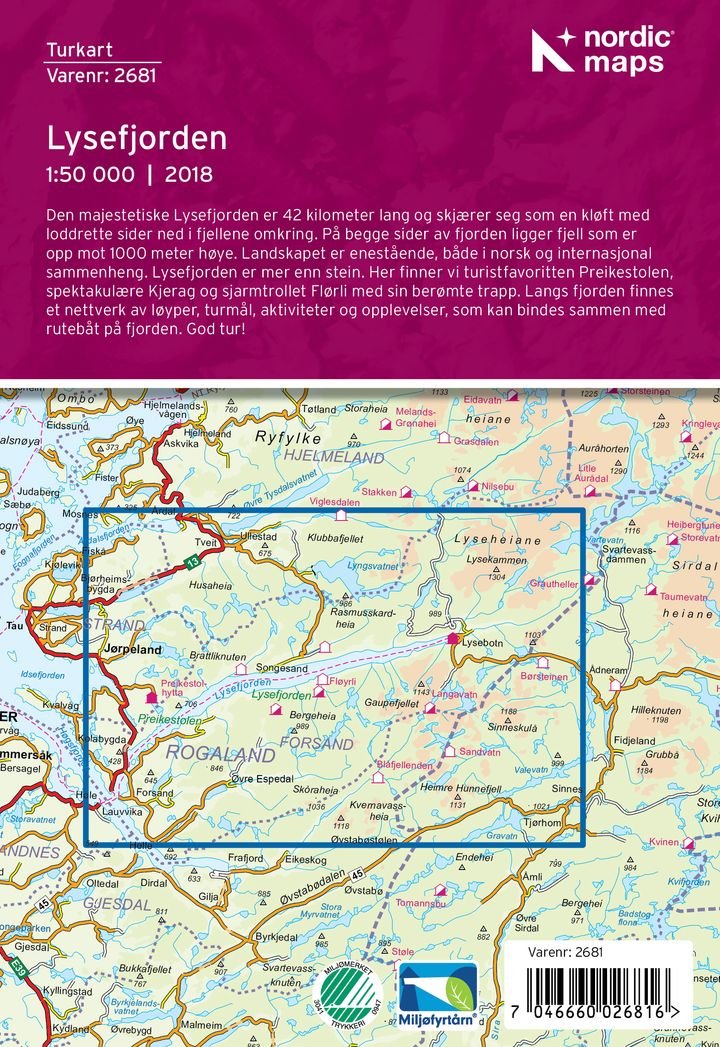 Lysefjorden DNT Turkart