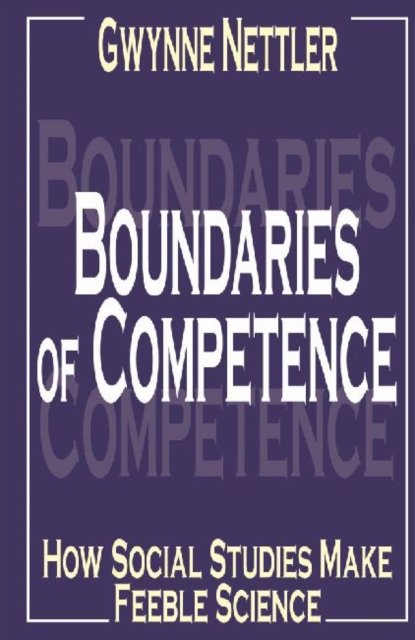 Boundaries of Competence