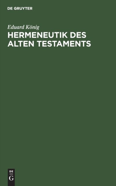 Hermeneutik Des Alten Testaments