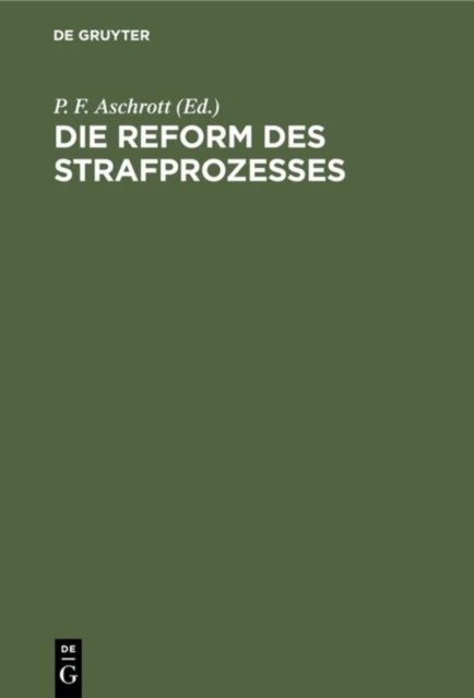 Reform des Strafprozesses