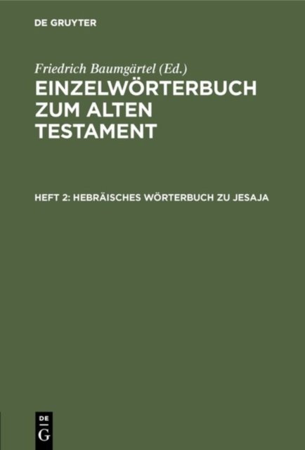 Hebraisches Worterbuch Zu Jesaja