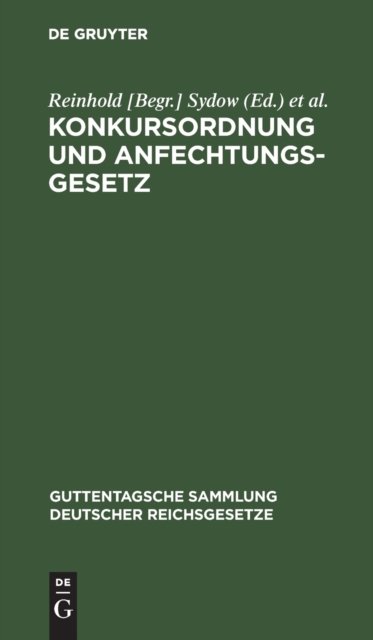 Konkursordnung Und Anfechtungsgesetz