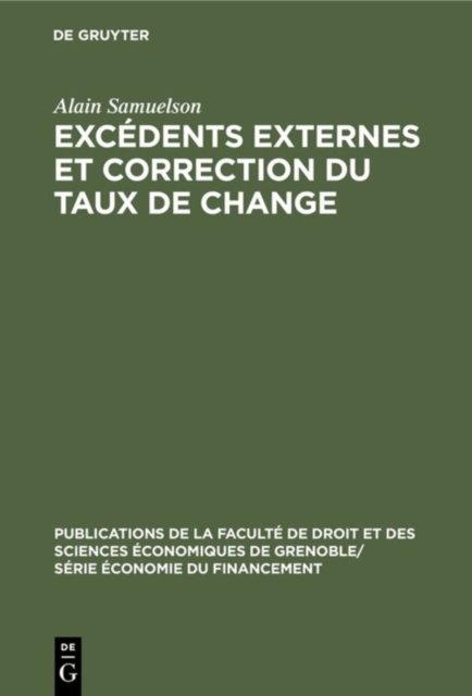 Excedents externes et correction du taux de change