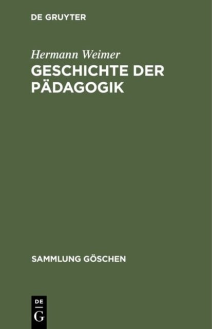 Geschichte der Padagogik
