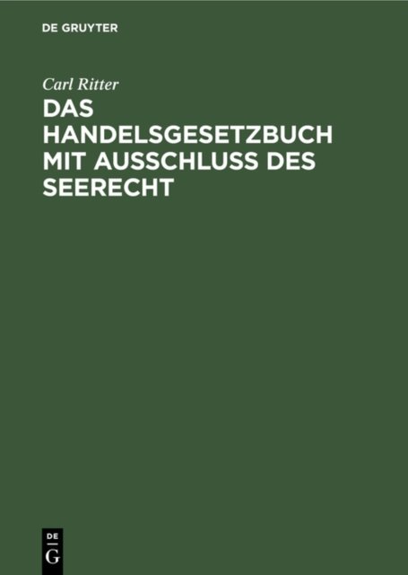 Handelsgesetzbuch mit Ausschluß des Seerecht