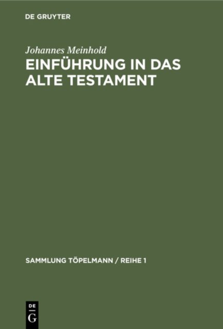 Einfuhrung in Das Alte Testament