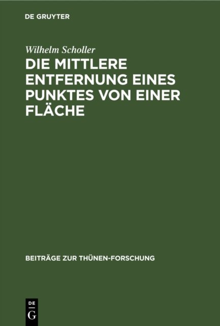 Die Mittlere Entfernung Eines Punktes Von Einer Flache
