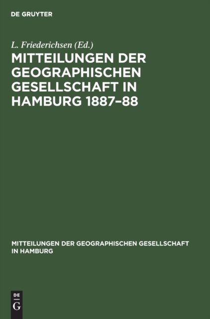 Mitteilungen der Geographischen Gesellschaft in Hamburg 1887–88