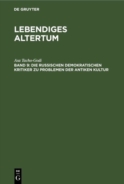 russischen demokratischen Kritiker zu Problemen der antiken Kultur