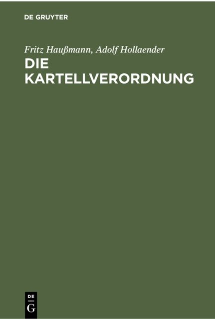Kartellverordnung