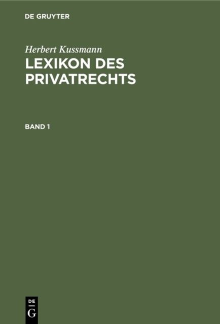 Lexikon Des Privatrechts