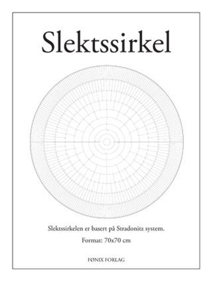 Slektssirkel. Basert på Stradonitz system. 50x50 cm
