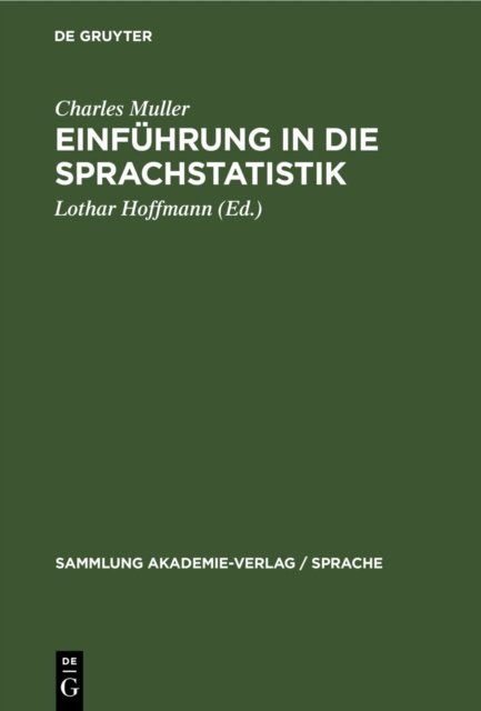 Einfuhrung in Die Sprachstatistik