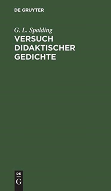 Versuch didaktischer Gedichte