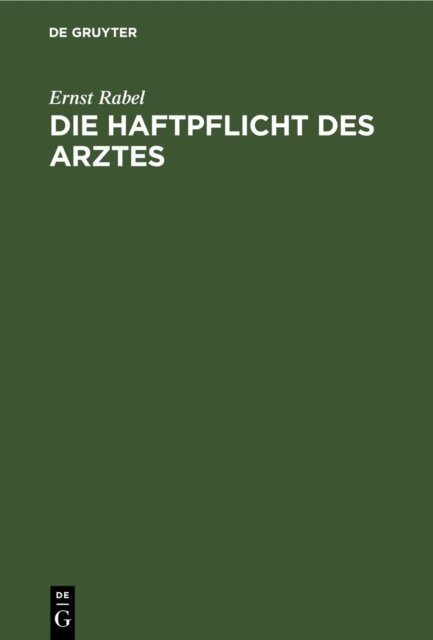 Die Haftpflicht Des Arztes
