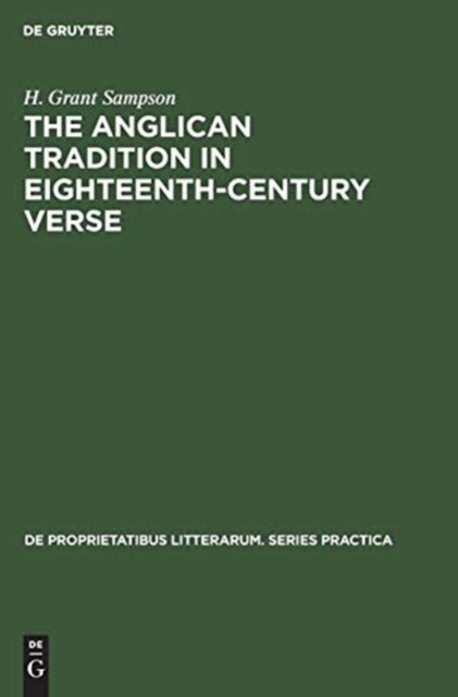 The Anglican Tradition in Eighteenth-century Verse