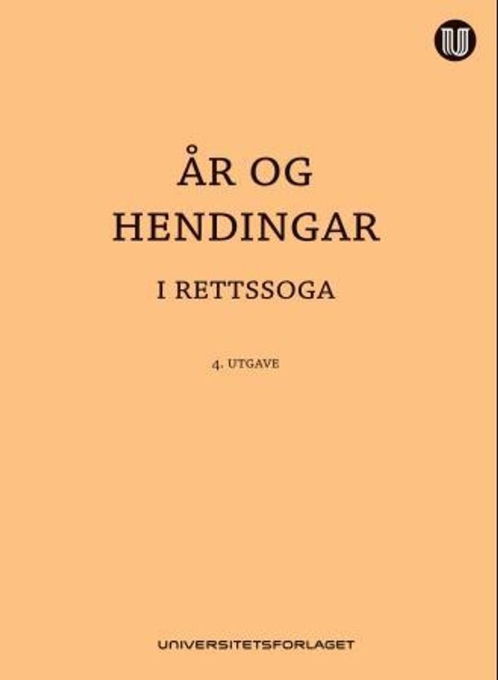 År og hendingar i rettssoga
