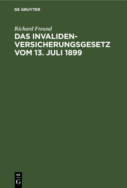 Invalidenversicherungsgesetz vom 13. Juli 1899