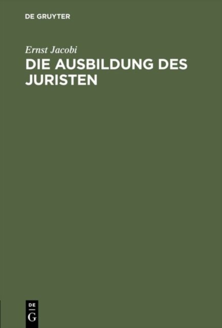 Ausbildung des Juristen
