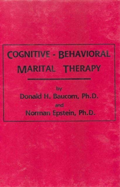 Cognitive-Behavioral Marital Therapy